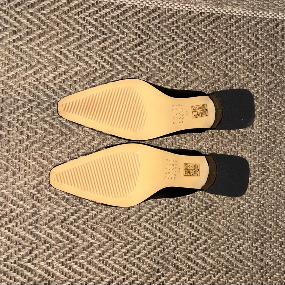 WHITE HOUSE Black Market Square Toe Mules Animal Print Size 9 - Picture 3 of 7